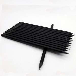 Crayon en bois noir W Hotel, crayon au charbon de bois pour cadeau - Product Image 4