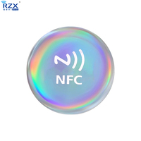 Étiquette/autocollant NFC RFID HF ISO14443A MIFARE Ultralight 512 bits, adhésif/anti-métal, en époxy, pour le partage de liens sur les réseaux sociaux, menu de table
