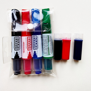 Marcadores de <span class=keywords><strong>Pizarra</strong></span> <span class=keywords><strong>Blanca</strong></span> Borrables Recargables y Reutilizables Jumbo de 6 mm, 4 Colores - Product Image 1