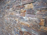 Panneaux bon marché de pierre d'ardoise de placage de mur extérieur de la Chine, pierre naturelle de culture de revêtement de mur de tuiles pour le mur externe