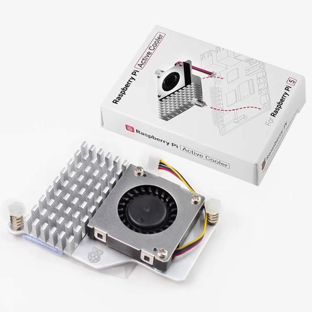 Raspberry Pi 5 Active Cooler Heatsink with 30mm PWM Cooling Fan Cooling Radiator for Pi 5
