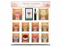 Distributeur Automatique de Bouquets Floraux de Luxe – Kiosque Floral Libre-Service en Acier Inoxydable avec Écran Tactile et Options de Paiement Multiples
