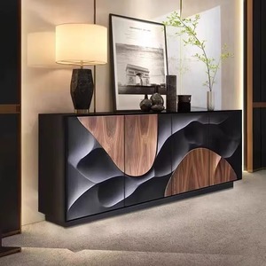 <span class=keywords><strong>Buffet</strong></span> moderne en <span class=keywords><strong>bois</strong></span> massif de luxe léger avec 5+ compartiments, grande capacité de rangement, meuble pour salon, meubles de maison - Product Image 1