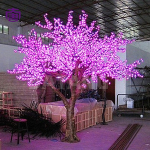 Instalación de Luces de Árbol de Flores de Cerezo Blancas para Hoteles de Lujo, Centros Comerciales, Resorts y Decoración de Eventos Elegantes - Product Image 4