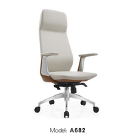 Chaise de bureau ergonomique de direction moderne de haute qualité, en cuir synthétique, hauteur réglable, base chromée, cadre en alliage d'aluminium - Meilleure qualité