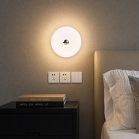 Lámpara de Escritorio Moderna con Forma de Donut - Lámpara de Pared de Doble Función con Control Táctil y Tres Colores Ajustables, Lámpara de Noche para Dormitorio