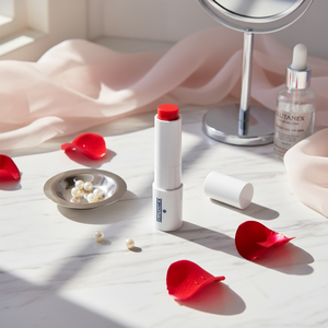 Bálsamo Labial Glutanex Lip Glow Scarlet, con Colágeno, Tendencia de Belleza Coreana, Ligero, Corrector de Tono, Iluminador, Reparador, Voluminizador Natural - Product Image 3