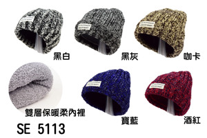 Bonnet chaud Double épais de luxe marbré hiver neige tricoté à revers Slouch Ski 3D broderie Logo personnalisé voyage - Product Image 6