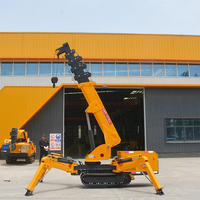 Grue araignée télécommandée électrique hydraulique sur chenilles pour travaux de construction et de toiture
