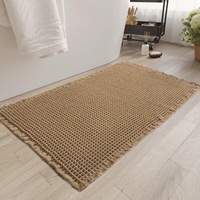 Tapis FIGOO à toucher doux en tissu gaufré, antidérapant, séchage rapide, pour salle de bain, faible MOQ, écologique, directement de l'usine