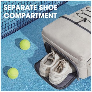 Sac à dos de <span class=keywords><strong>tennis</strong></span> pour <span class=keywords><strong>homme</strong></span> et femme, en polyester, grande capacité, pour pickleball, peut contenir 4 raquettes, avec compartiment séparé pour les chaussures - Product Image 2