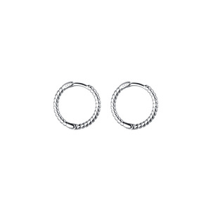 Pendientes de aro circulares de Punk Rock minimalistas de <span class=keywords><strong>Plata</strong></span> de Ley 925 para mujeres y hombres y góticos, Piercing de boda a la moda, joyería con abalorio para la oreja - Product Image 1
