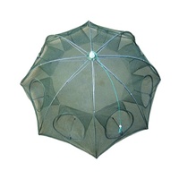Filet de pêche pliable en nylon à piège automatique, vente en gros en Chine, 4/6/8/10/16/20 trous, pour attraper les poissons, les crevettes, les crabes