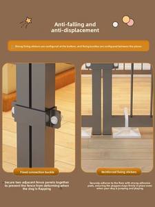 <span class=keywords><strong>Indoor</strong></span> Geïntegreerde Hondenkooi Met Barrière <span class=keywords><strong>Pet</strong></span> Hek Hondenhok Toilet Voor Middelgrote Corgis Metalen Constructie Knoopsluiting - Product Image 5