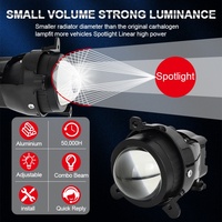 Phare antibrouillard triangulaire de 3 pouces pour voiture, adapté aux feux antibrouillard Bi-LED pour voitures Lada, disponible en quatre couleurs