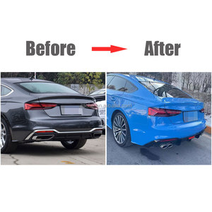 ABS paraurti posteriore diffusore Spoiler per Audi <span class=keywords><strong>A5</strong></span> S5 Sline Sedan <span class=keywords><strong>2017</strong></span> + non Standard non Standard in fibra di carbonio Auto car styling - Product Image 3