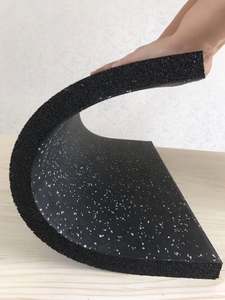 Dalles de sol de gym emboîtables en caoutchouc, résistantes à l'eau et au feu, antidérapantes, 485 mm x 485 mm - Product Image 4