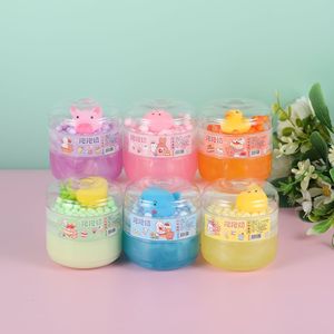 CHENXI Slime interactif pour fêtes, pot double couche, pâte à modeler et slime, 6 couleurs, mignonnes boules anti-stress en mousse animaux, 100% sûr - Product Image 5