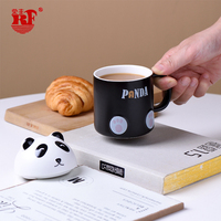 Dessin Animé mignon Panda Couronne Tasse En Céramique Avec Couvercle Créatif Cadeau Étudiant Tasse À Café