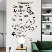 ¡Nimm dir zdit citas etiqueta de la pared de personalidad mariposa cartas para casa decoración de la pared de vinilo pegatinas