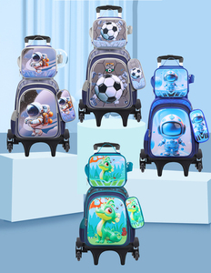 Xe đẩy tay Ba lô trường bánh Ba lô trường học Túi Bánh Xe Satchel trẻ em lăn Ba lô trường xe đẩy Túi - Product Image 3