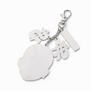 Portachiavi adorabile per bambini placcato argento portachiavi personalizzato ciondolo a forma di dollaro 3d bambina Design Kawaii portachiavi con gancio - Product Image 5