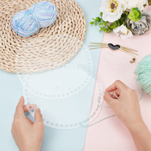 250709 accesorios de acrílico de bolsa tejida <span class=keywords><strong>DIY</strong></span>, juego de tablas de tejido de bigote de gato transparente, Kit de bricolaje de bolsa de gato lindo - Product Image 4