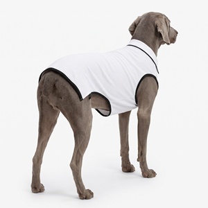 Polo pour chien personnalisé en coton piqué, col classique, patte de boutonnage, passepoil contrastant, respirant, été-printemps, sport-luxe - Product Image 3