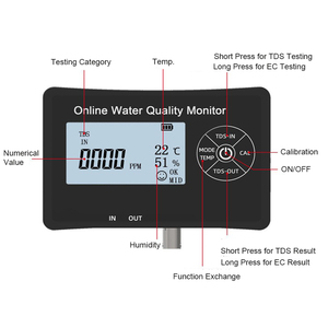 Ph tds c mumiedit 5 in-1 in-1 צג בודק איכות מים עבור מיכל דגים, מטהר מים ואקווריום - Product Image 2