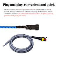 Cable de Detección de Fugas de Agua, Cuerda Sensora de Líquidos para Monitoreo de Fugas en Centros de Datos, Salas de Servidores y Sótanos