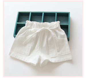 Shorts de Verano para Niña con Bolsillo, Pantalones Cortos de Moda para Niños de 1 a 8 Años - Product Image 3