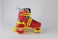 Patins à roulettes 2-en-1 personnalisables Sekar, à 3 roues réglables, patins à roulettes en ligne à 3 roues, chaussures de roller d'extérieur lumineuses pour enfants