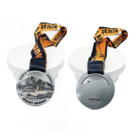 Médaille en métal en alliage de zinc zamac personnalisée avec logo rigide facile à utiliser