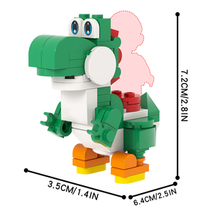 MOC1763-1772  <span class=keywords><strong>Mario</strong></span> Luigi <span class=keywords><strong>Kart</strong></span> <span class=keywords><strong>Yoshi</strong></span> Serie de Juegos, Bloques de Construcción de Plástico para Armar, Modelo Educativo Coleccionable, Regalo para Niños - Product Image 2