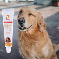 Venta al por mayor personalización eliminar el mal aliento sabor de carne de perro mascota pasta de dientes