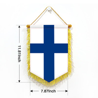 Drapeau fanion personnalisé en polyester avec logo, pour club sportif, équipe, toutes tailles, bannière suspendue avec pompon pour club, école et souvenir