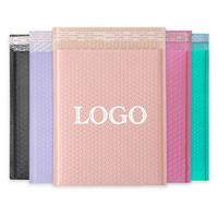 Sacs d'expédition personnalisés OEM en polyéthylène, sacs à bulles imprimés en sérigraphie avec logo, portables, pour vêtements, colorés et biodégradables