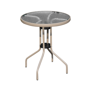 <b>Outdoor</b> Diameter 80cm Tempered Water Wave Glass Ripple Pattern Assembled <b>Round</b> <b>Table</b> for Balcony Garden and Patio - Product Image 3