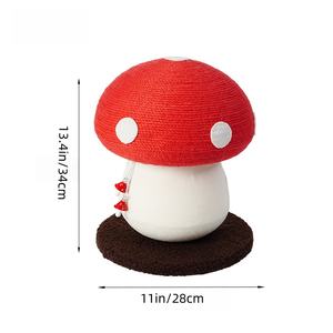 Mainan Kucing Jamur Merah – Mainan Tali Jute Interaktif Mendorong Gerakan Tahan Lama dan Tahan Aus Pohon Kucing Alat Garuk - Product Image 5