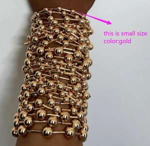 2025 nuovo arrivo 3 taglie minimalista CCB Color oro fagiolo rotondo braccialetto di perline di perline gioielli 18k oro CCB perline bracciali - Product Image 4