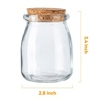 Lot de 30 mini bocaux en verre de 7 oz avec couvercles en liège, contenants en verre avec couvercles, pot à miel en verre avec étiquettes et ficelle