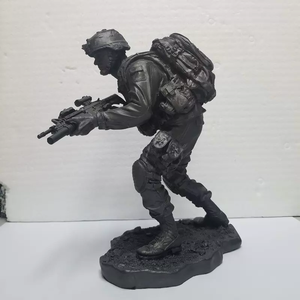 Statue de <span class=keywords><strong>soldat</strong></span> en bronze et résine, artisanale, sur commande, sculptée, figurine militaire JE-011 - Product Image 4