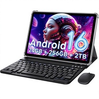 Tablet Android 16 M70 2-in-1 dengan Keyboard, Layar 11 Inci T7250 Octa-Core, RAM 24GB/ROM 256GB + TF 2TB, Kamera 16MP+8MP, Layar IPS 1024x576, Baterai 8000mAh