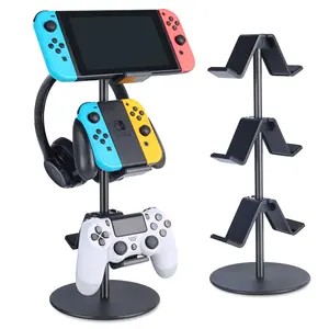 Outros acessórios de jogo para consoles e controladores de jogos, 3 camadas de exibição de fone de ouvido, suporte de armazenamento preto