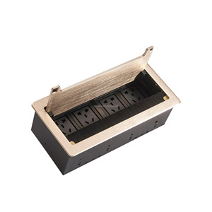 2 منافذ إخراج USB IP44 10A/16A EU US AU UK مضمنة طاولة مؤتمرات من الألومنيوم مع مقبس متعدد الطاقة غطاء قلاب <span class=keywords><strong>3</strong></span> منافذ - Product Image 2