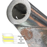 Tissu tissé en feuille d'aluminium hautement réfléchissant pour l'isolation thermique et la barrière radiante des toitures métalliques des entrepôts
