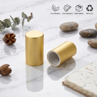 Tapas de Aluminio Doradas DIN de 13 mm y 16 mm para Botellas, Tapas Metálicas de Rosca para Perfumes, Cierres Brillantes Personalizados