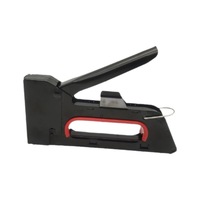 Einzelner schwarzer kleiner Griff, anpassbar, Direktversand ab Werk, Modell Ch6.0, 8mm Nagellänge, Drucklufttacker, Schwarz-Silber, zweifarbig