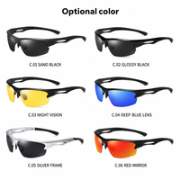 Lunettes de soleil polarisées UV400 professionnelles pour le cyclisme avec sangle réglable, design à monture intégrale pour les sports de plein air et le ski CZh608ta