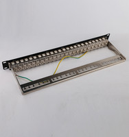 Nouveau panneau de brassage blindé haute densité à 24 ports, montage en rack 1U avec gestion des câbles intégrée, compatible UTP, bienvenue OEM
